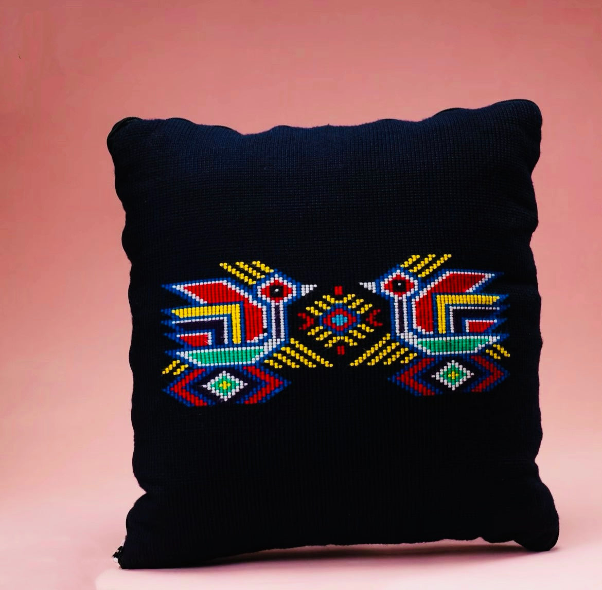 Handmade ethnic style foldable quilt multi-functional throw pillow