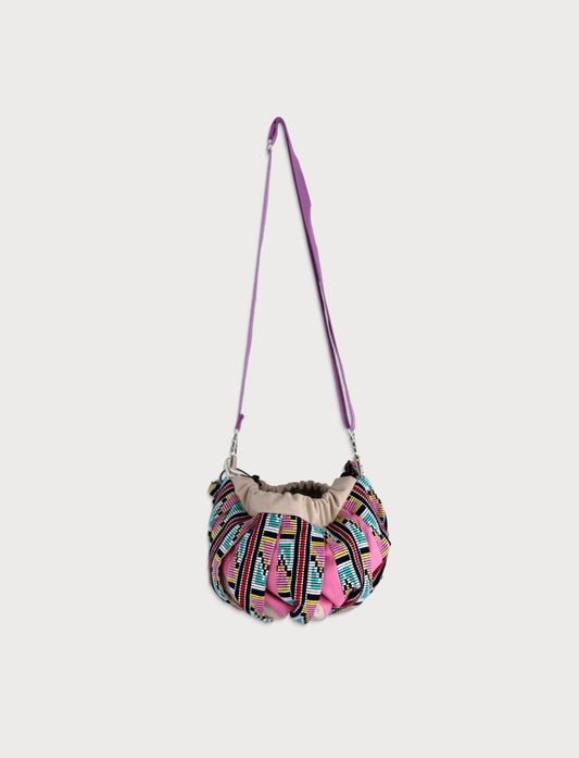 Handmade brocade crossbody bag